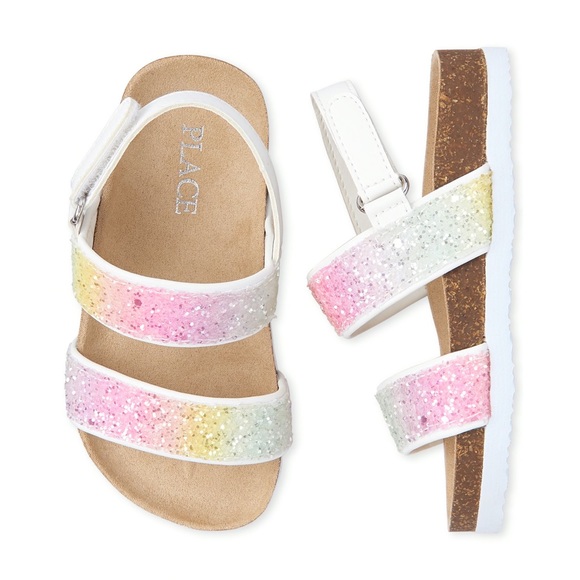 The children’s Place Glitter Rainbow Sandals - Picture 2 of 2